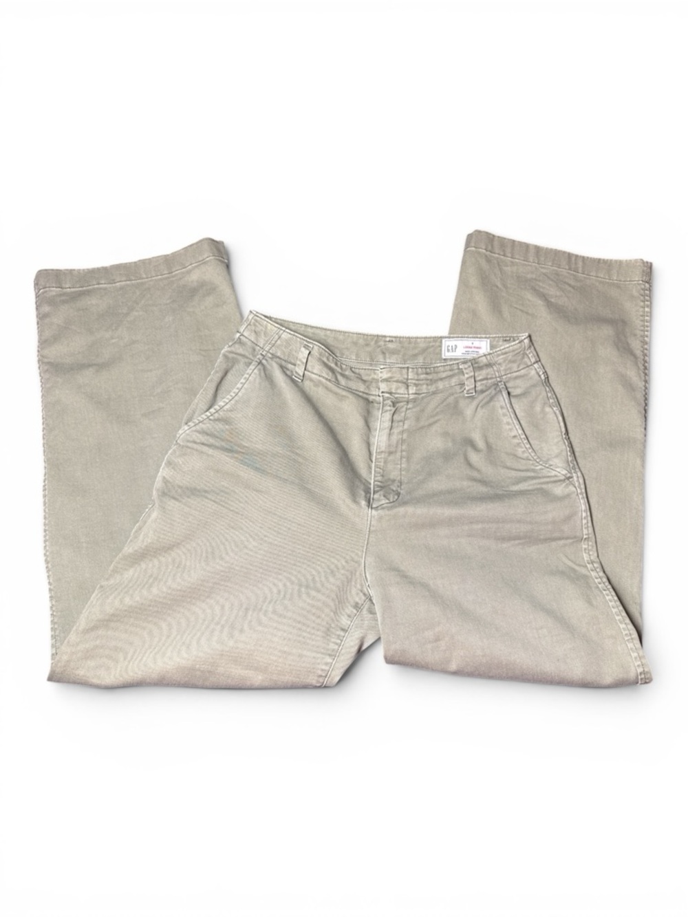 Gap Loose Khaki Pants Women’s Size 6 Olive Green Relaxed Fit Casual Trousers